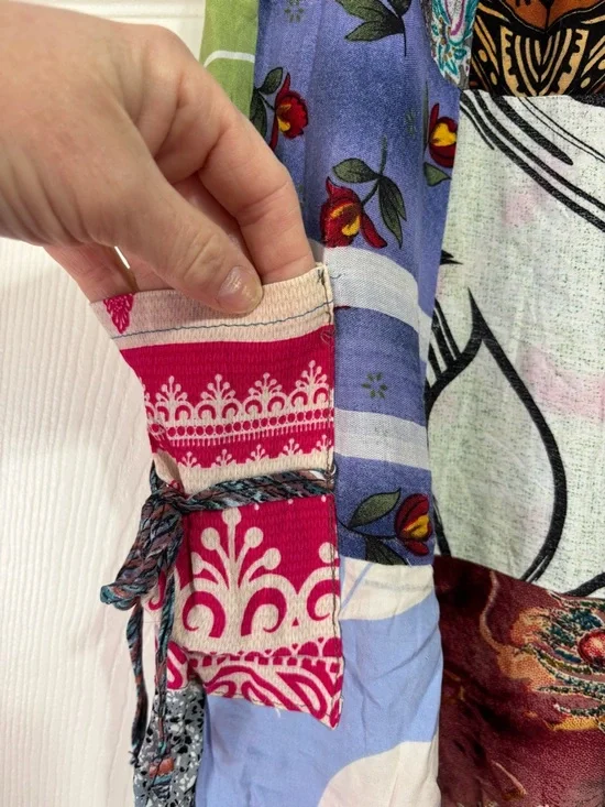 Patchwork Multicolor Boho Joggers - Picture 5 of 8